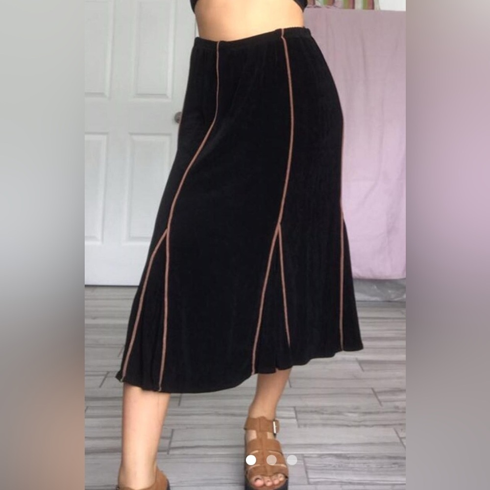 Citiknits Womens Long Maxi Skirt Size L Black - Picture 3 of 13